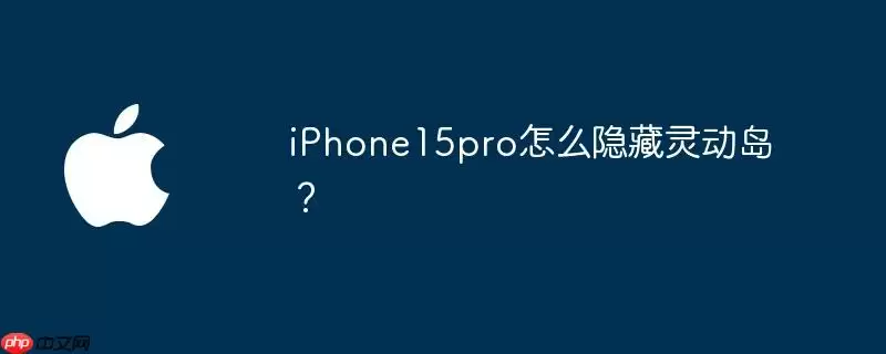 iphone15pro怎么隐藏灵动岛？ - 游乐网