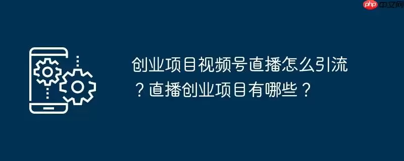 创业项目视频号直播怎么引流？直播创业项目有哪些？