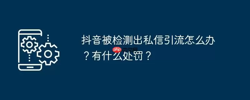 抖音被检测出私信引流怎么办？有什么处罚？