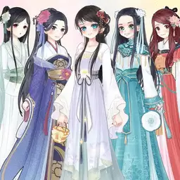古风少女华丽装扮