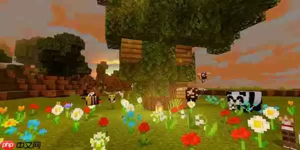 我的世界养殖蜜蜂方法