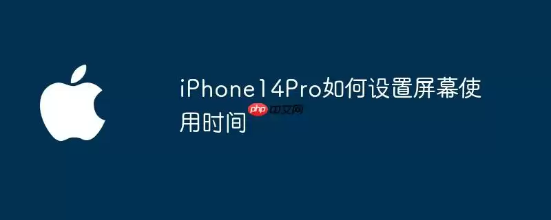 iphone14pro如何设置屏幕使用时间