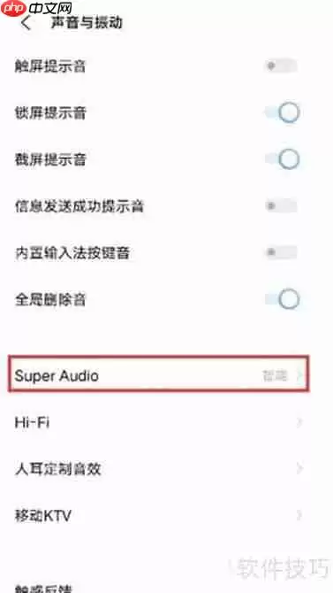 iQOO Neo5开启Super Audio功能的方法