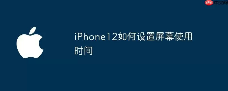 iphone12如何设置屏幕使用时间