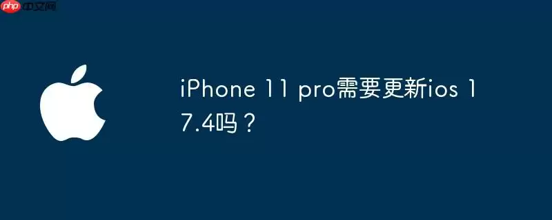 iphone 11 pro需要更新ios 17.4吗?