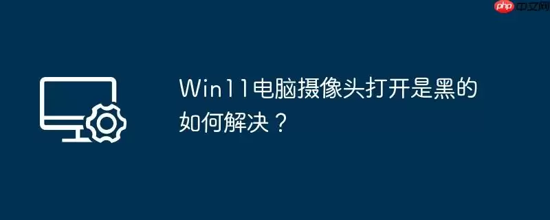 win11电脑摄像头打开是黑的如何解决?