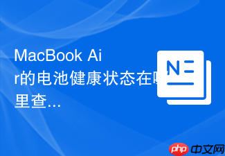 MacBook Air的电池健康状态在哪里查看?