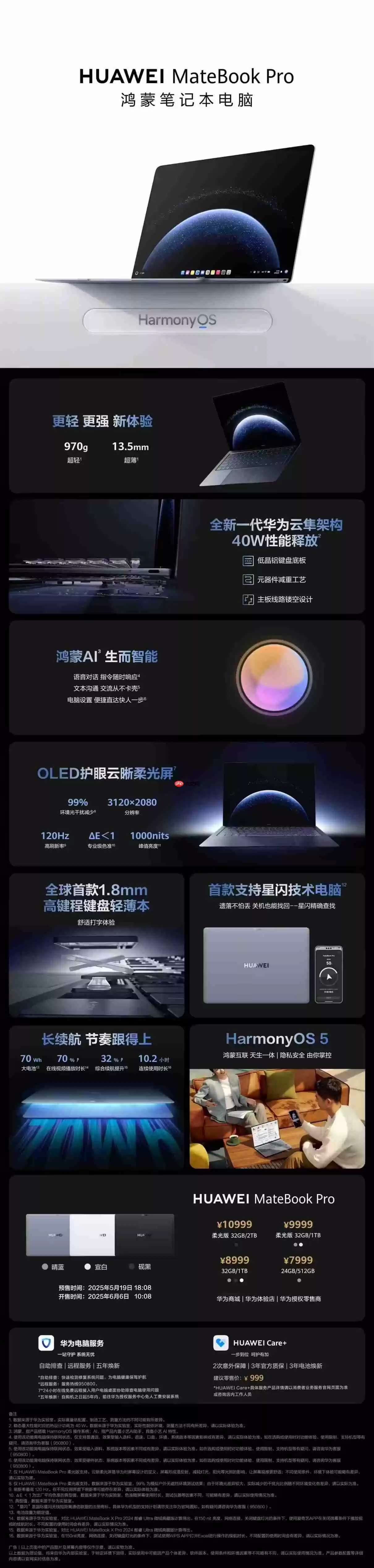 华为鸿蒙电脑开售:MateBook Fold非凡大师23999元起!