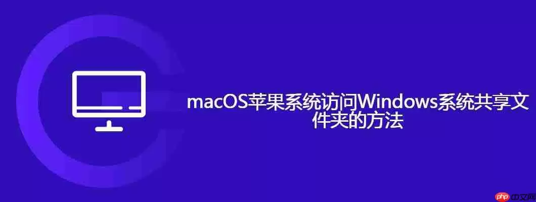 macos苹果系统访问windows系统共享文件夹的方法