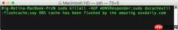 苹果系统macOS刷新更新DNS缓存的方法