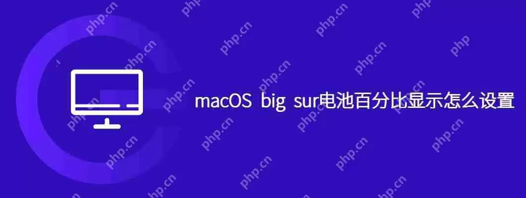 macos big sur电池百分比显示怎么设置