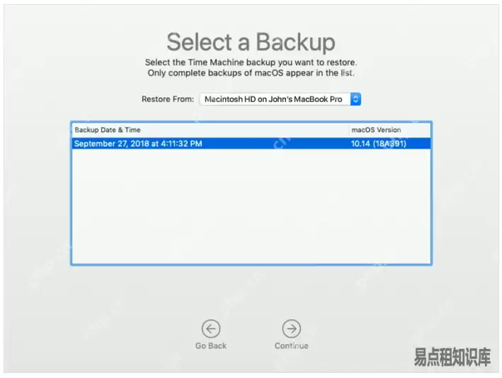 如何从备份恢复Mac电脑