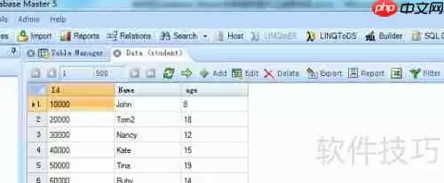 DB Master生成数据库表的TXT格式报表方法