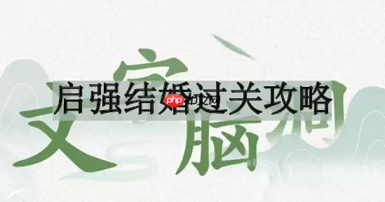 文字脑洞启强结婚如何过关-启强结婚过关攻略