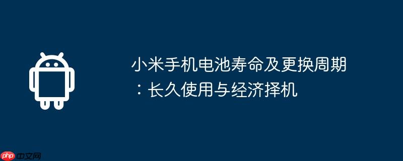 小米手机电池寿命及更换周期：长久使用与经济择机