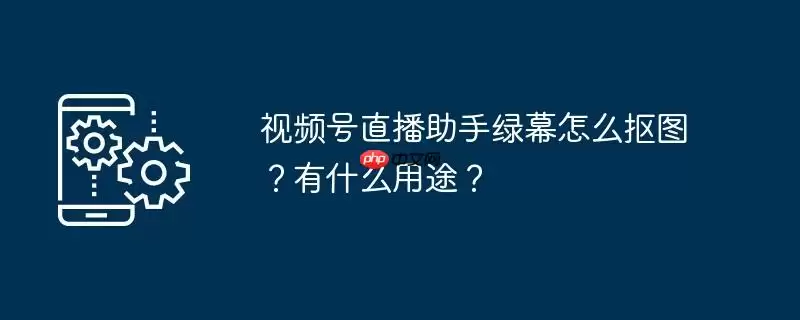 视频号直播助手绿幕怎么抠图？有什么用途？