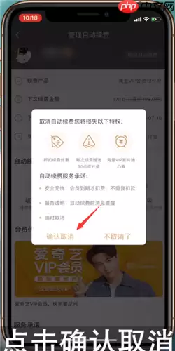 爱奇艺会员自动续费怎么取消 具体操作步骤