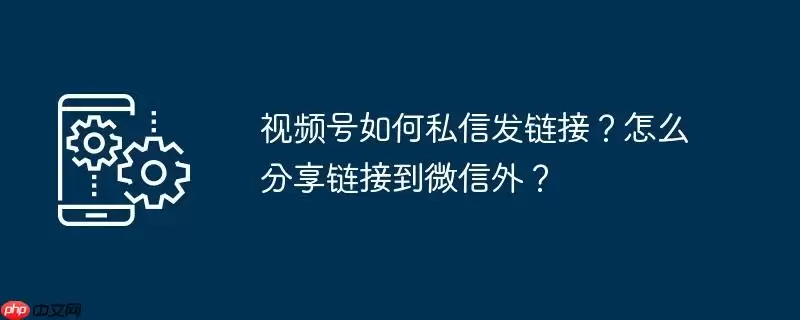 视频号如何私信发链接？怎么分享链接到微信外？