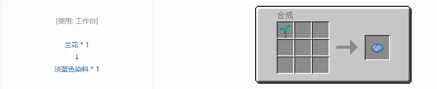 我的世界淡蓝色染料怎么合成
