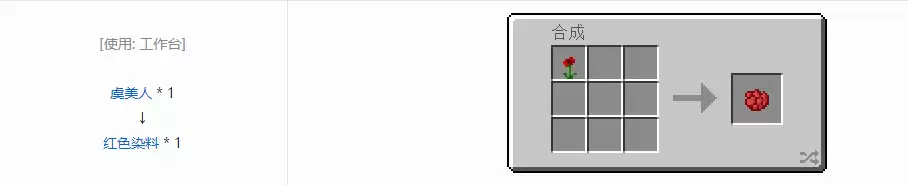 我的世界红色染料怎么做