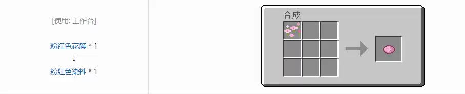 我的世界粉红色染料怎么合成