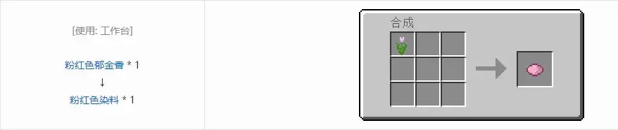 我的世界粉红色染料怎么合成
