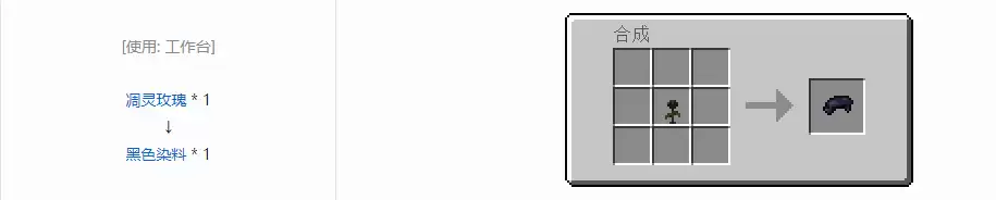 我的世界黑色染料怎么合成