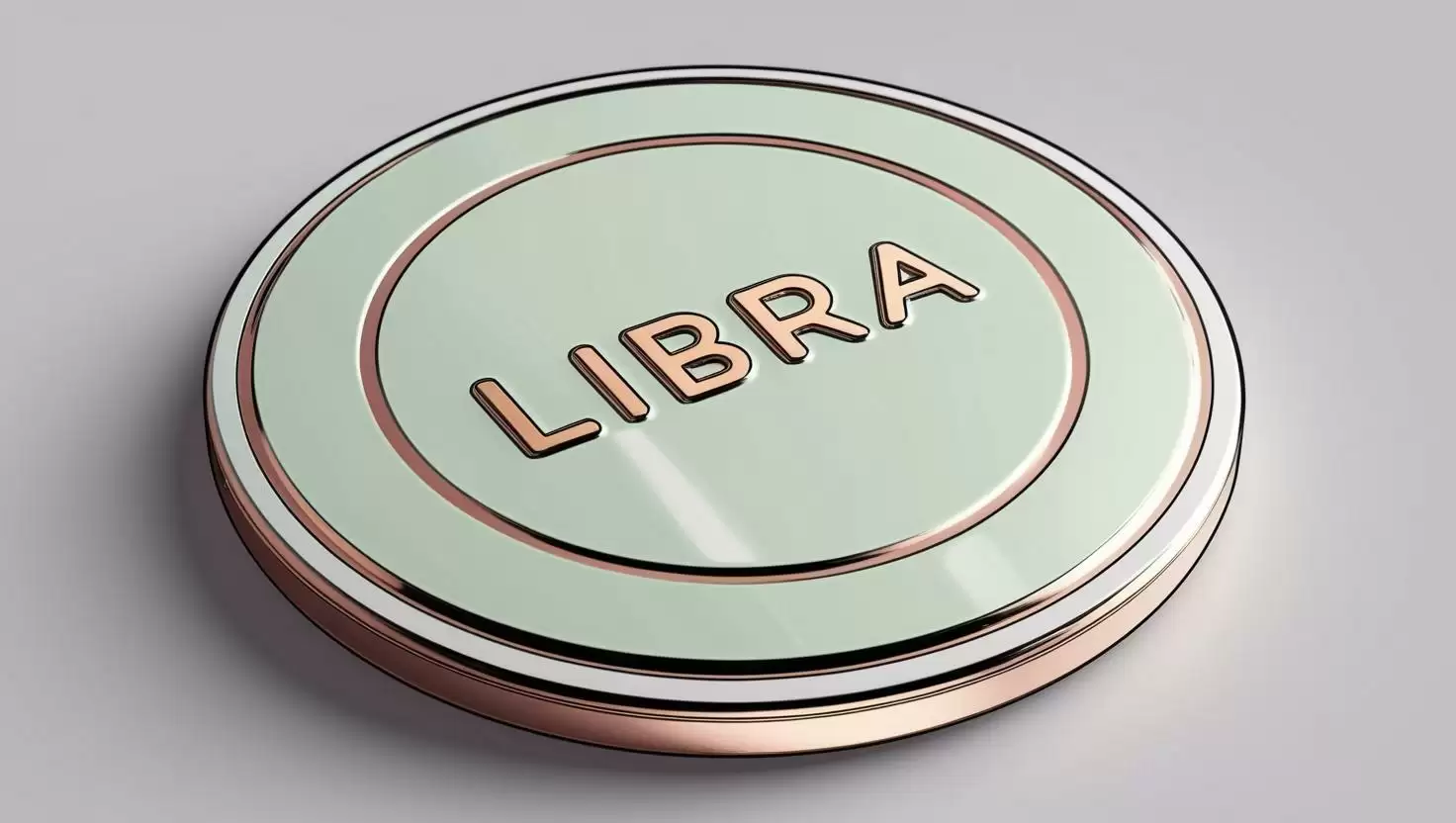 3D illustration of a shiny, futuristic memecoin coin labeled -LIBRA-, solana blockchain in a light style, no more element, no word.webp