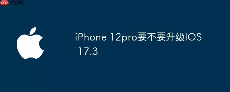 iphone 12pro要不要升级ios 17.3
