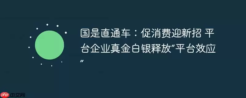 国是直通车：促消费迎新招 平台企业真金白银释放“平台效应”