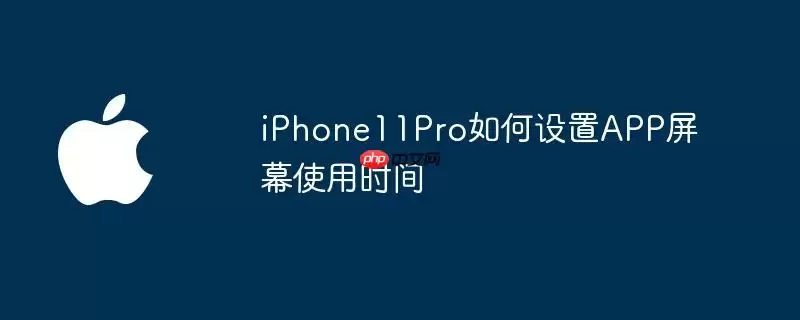 iphone11pro如何设置app屏幕使用时间