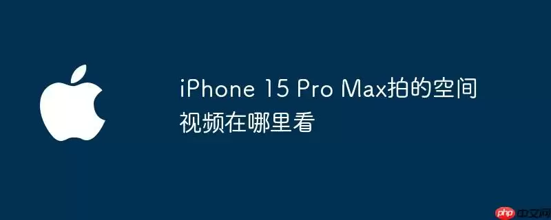 iphone 15 pro max拍的空间视频在哪里看