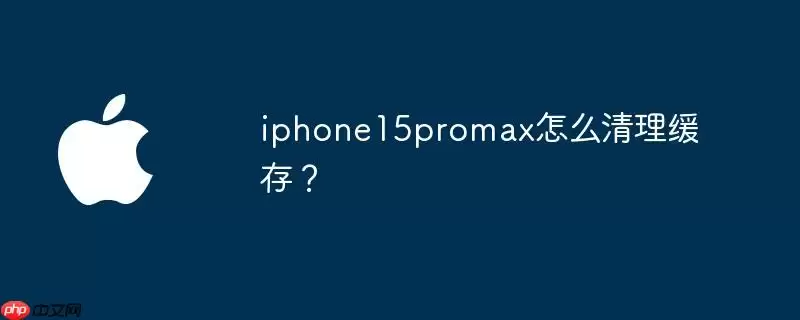 iphone15promax怎么清理缓存？