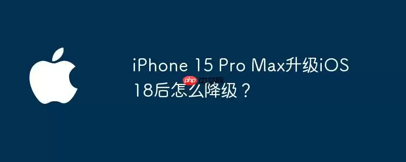 iphone 15 pro max升级ios 18后怎么降级？
