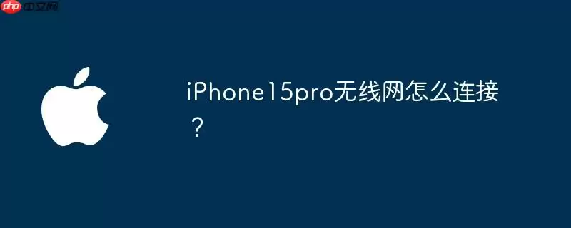 iphone15pro无线网怎么连接?