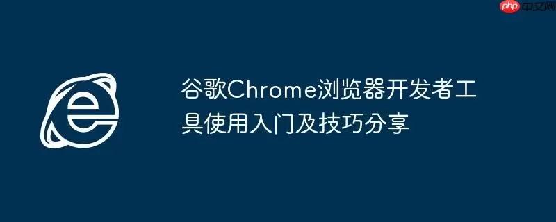 谷歌Chrome浏览器开发者工具使用入门及技巧分享