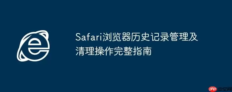 Safari浏览器历史记录管理及清理操作完整指南