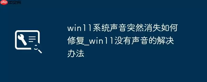 win11系统声音突然消失如何修复_win11没有声音的解决办法