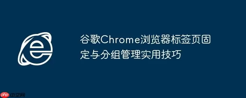 谷歌Chrome浏览器标签页固定与分组管理实用技巧