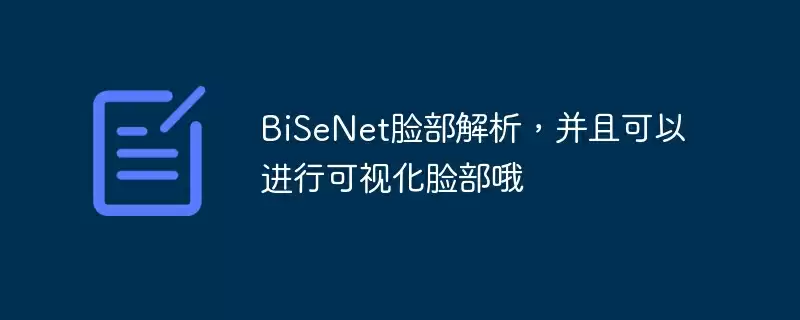 bisenet脸部解析，并且可以进行可视化脸部哦 - 游乐网