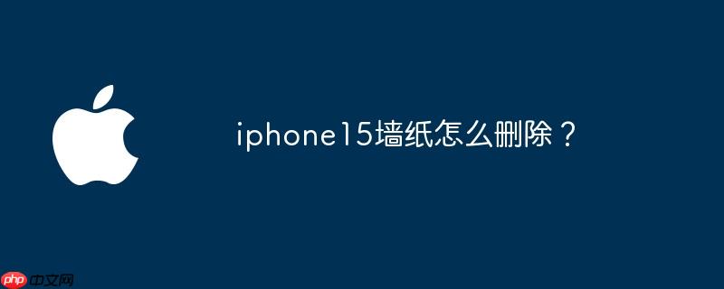 iphone15墙纸怎么删除？
