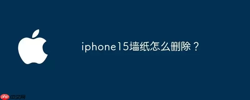 iphone15墙纸怎么删除?