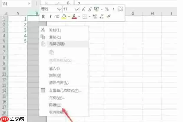 Microsoft Excel 2016怎么隐藏指定列-Microsoft Excel 2016隐藏指定列的方法