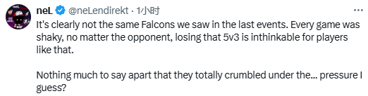 惊天冷门！Falcons三加时崩盘出局 巴西MIBR嘲讽