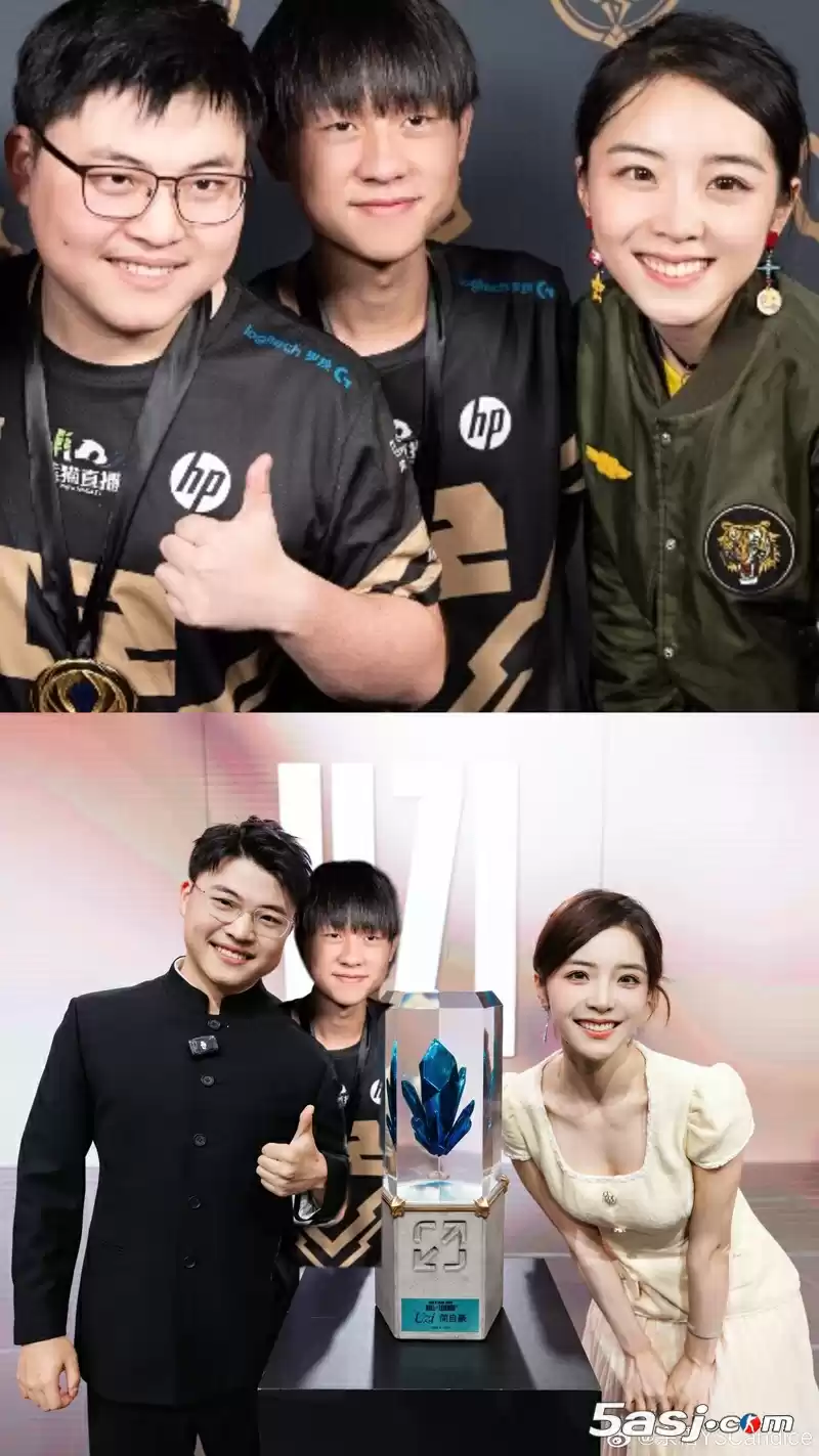 LPL官方主持人余霜晒UZI加冕名人堂典礼合照：是uzi，是简自豪，更是青春呀！