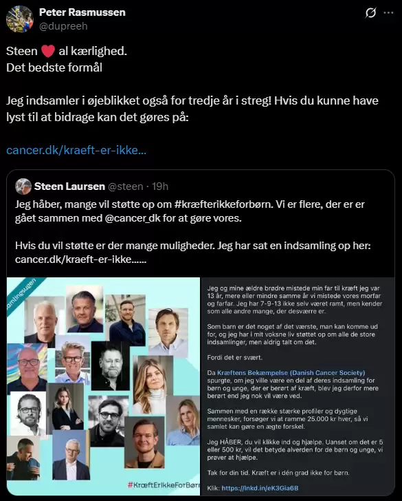 dupreeh连续三年为儿童抗癌筹款超百万 丹麦CS传奇用父爱延续公益使命 dupreeh连续三年为儿童抗癌筹款超百万 丹麦CS传奇用父爱延续公益使命