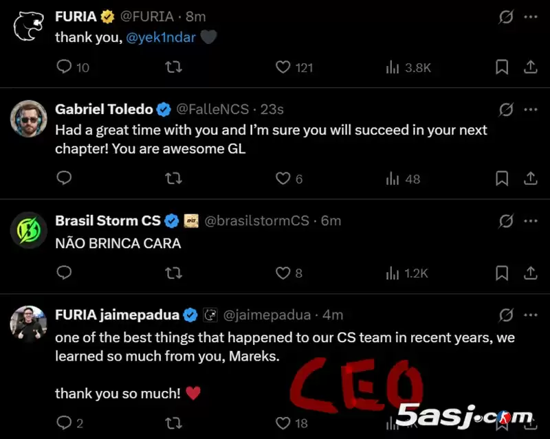 YEKINDAR正式加盟FURIA战队 拉脱维亚选手留队 奥斯汀Major表现亮眼