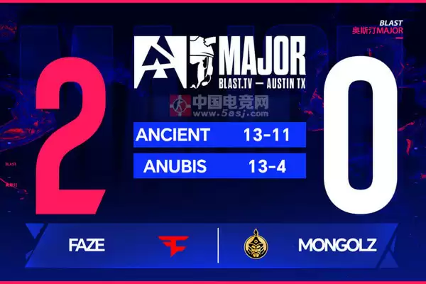 BLAST奥斯汀Major:FaZe 2-0横扫蒙古队晋级 rain s1mple双核爆发 BLAST奥斯汀Major:FaZe 2-0横扫蒙古队晋级 rain s1mple双核爆发