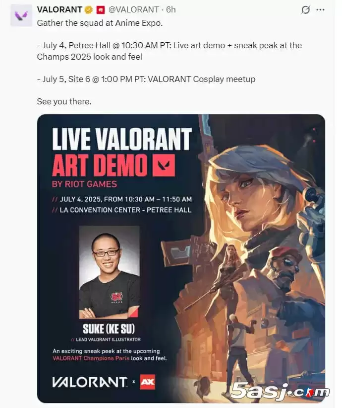 《无畏契约》2025冠军套装7月4日洛杉矶漫展首曝:现场体验+Cosplay盛会 《无畏契约》2025冠军套装7月4日洛杉矶漫展首曝:现场体验+Cosplay盛会