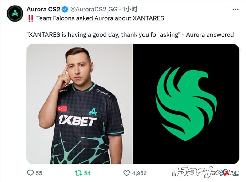 Aurora官方整活回应Falcons挖角:XANTARES很好 不劳牵挂 Aurora官方整活回应Falcons挖角:XANTARES很好 不劳牵挂